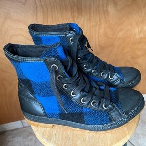 Converse Woolrich, like new only worn a few times